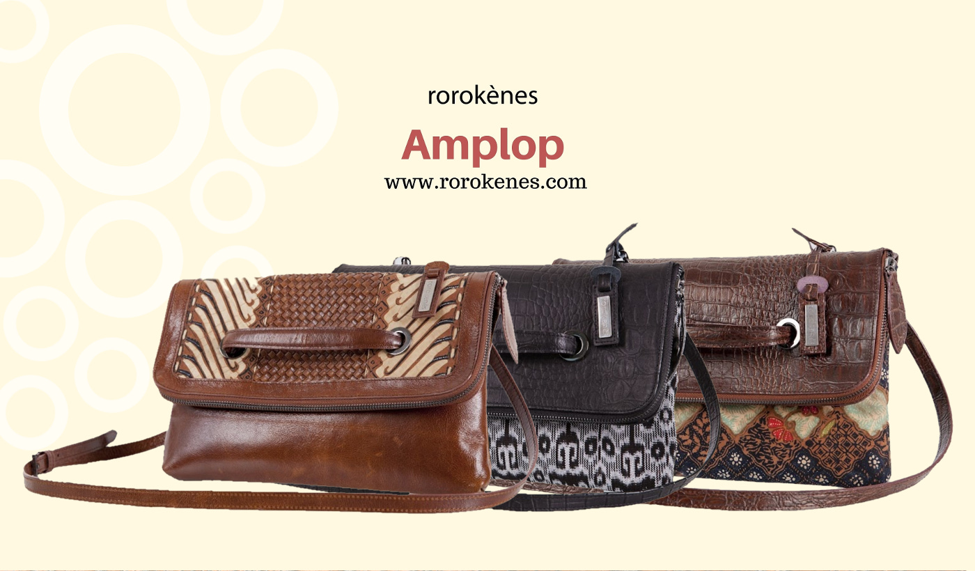 Tas Wanita Kulit Asli Clutch Amplop Rorokenes